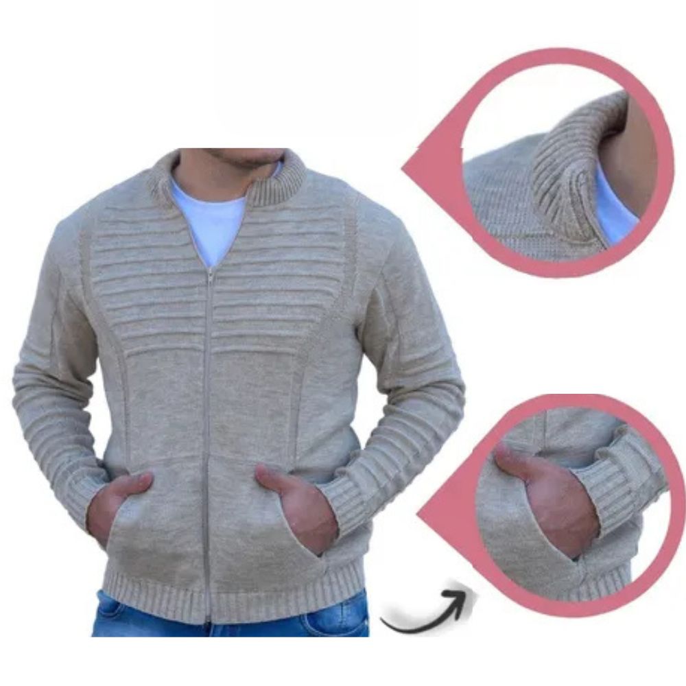 Cardigan Masculino em Tricot